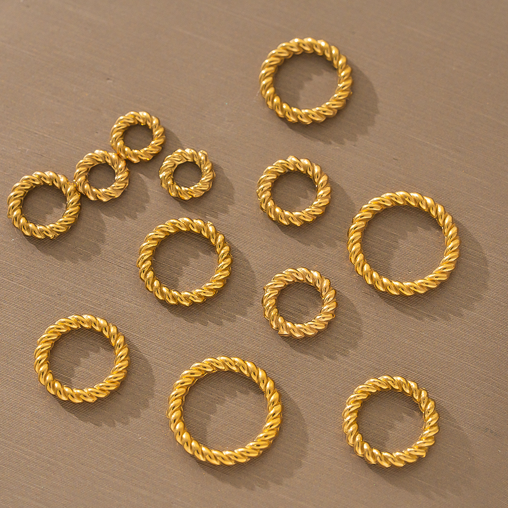 Jewelry Making Kit For Beginners - 20Pcs Stainless Steel Round Twist-Style Closed
