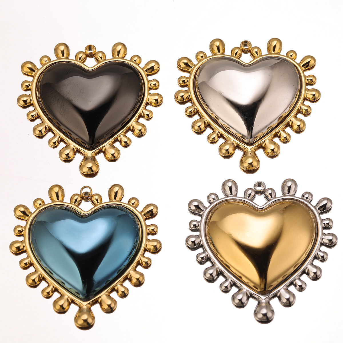 Jewelry Making Materials Wholesale - 2Pcs Gold Plated Stainless Steel Lover