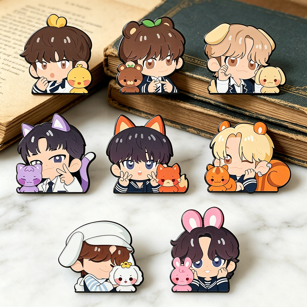 Jewelry Making Kits - 8pcs Kawaii Enamel Pin Set Cartoon