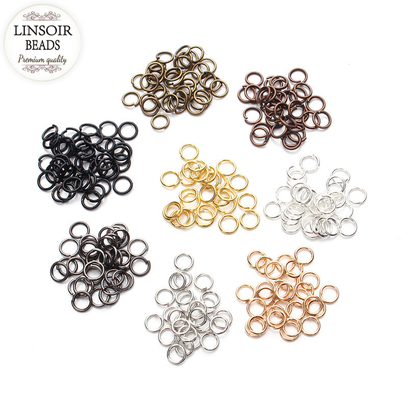 Jewelry Making Kit For Beginners - 50-200Pcs 3-20mm Open Jump Rings Rose