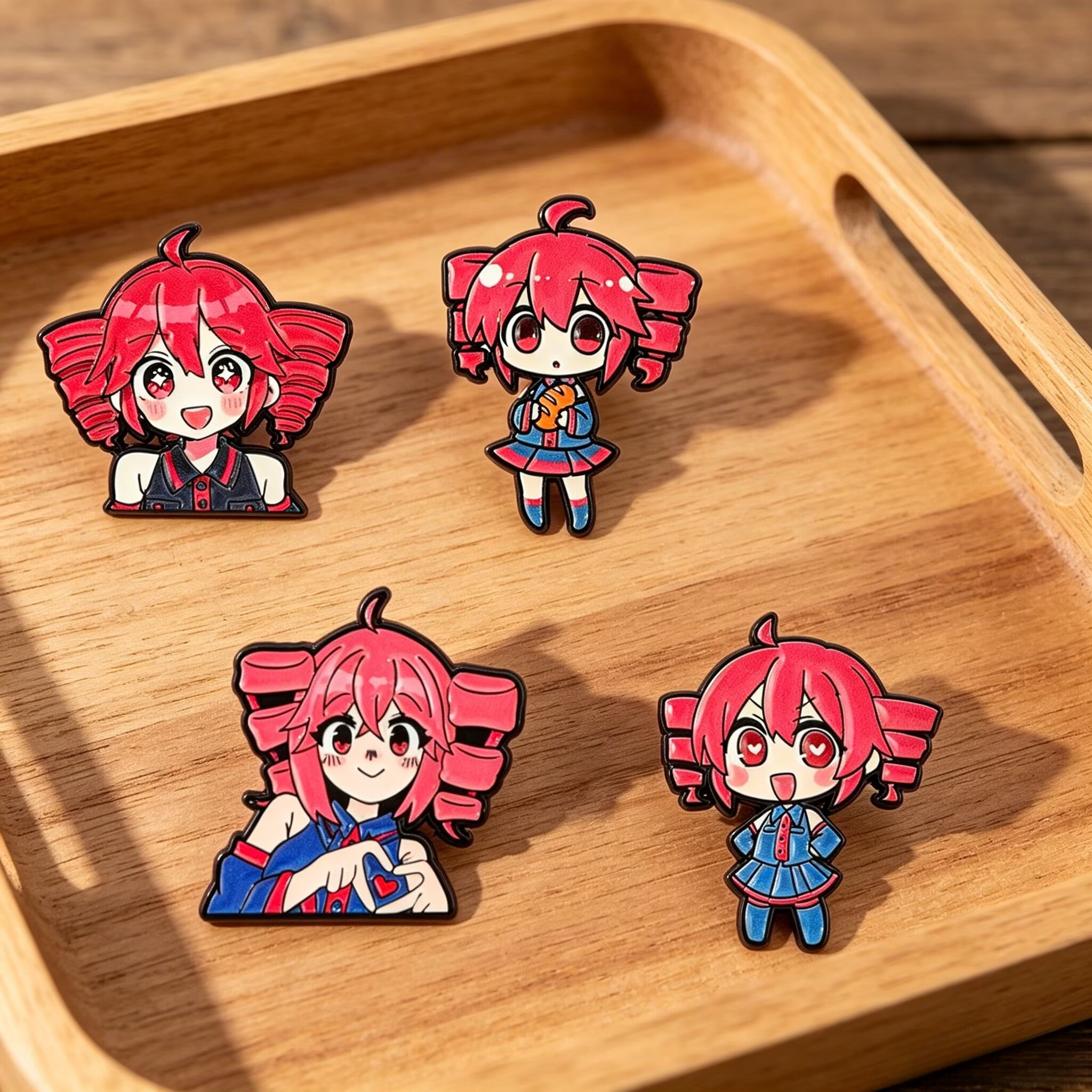 Jewelry Making Kits - 4pcs Anime Cute Cartoon Brooch Badge
