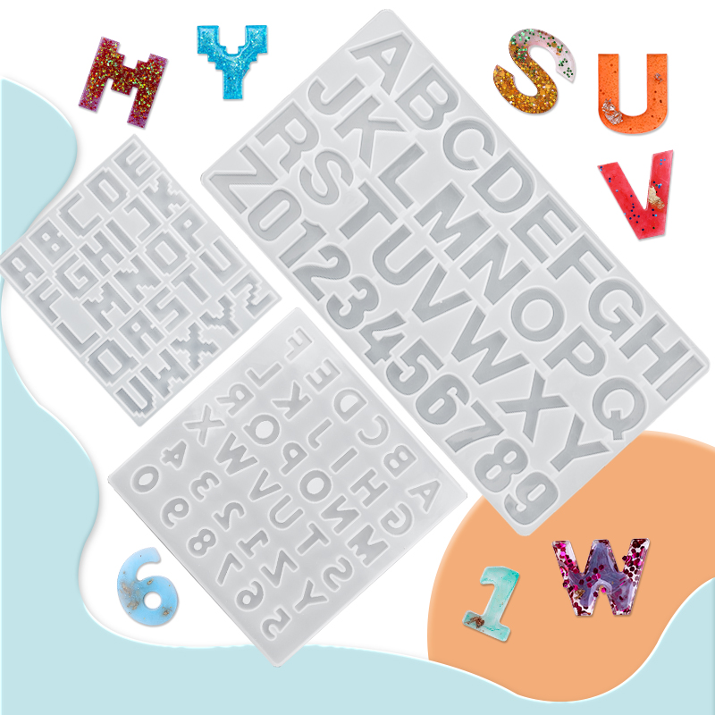 Jewelry Making Online - Alphabet Epoxy Resin Mold Kit Ornament