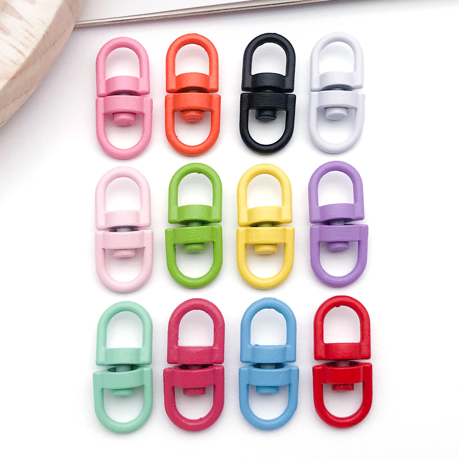 Jewelry Making Kit For Beginners - 20pcs Metal Rotate Buckle Key Rings