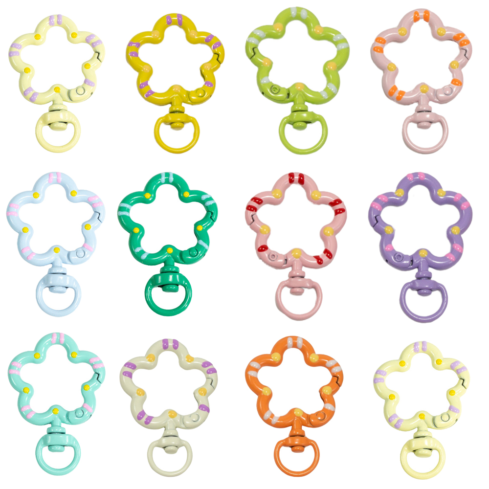 Jewelry Making Kit For Beginners - 5pcs Flower Metal Lobster Claw Clasps