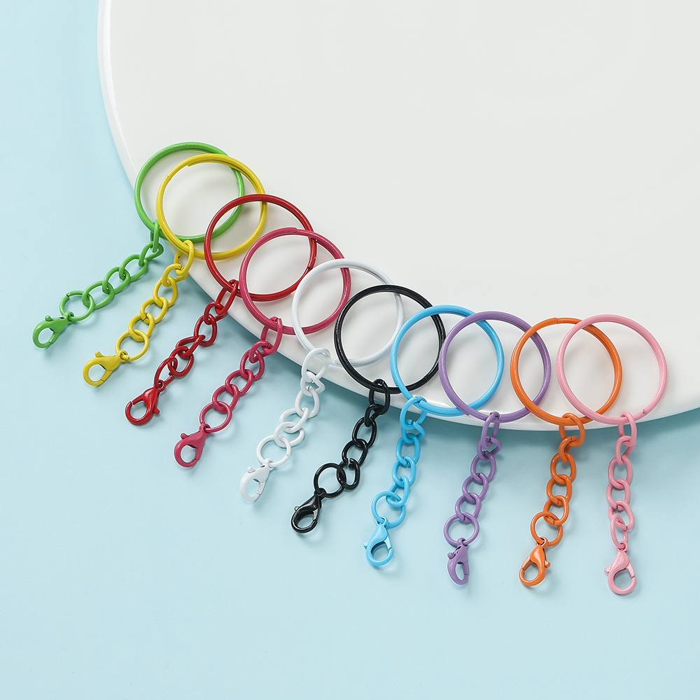 Jewelry Making Kit For Beginners - 5pcs/Lot 25mm Colored Split Rings Keyfob