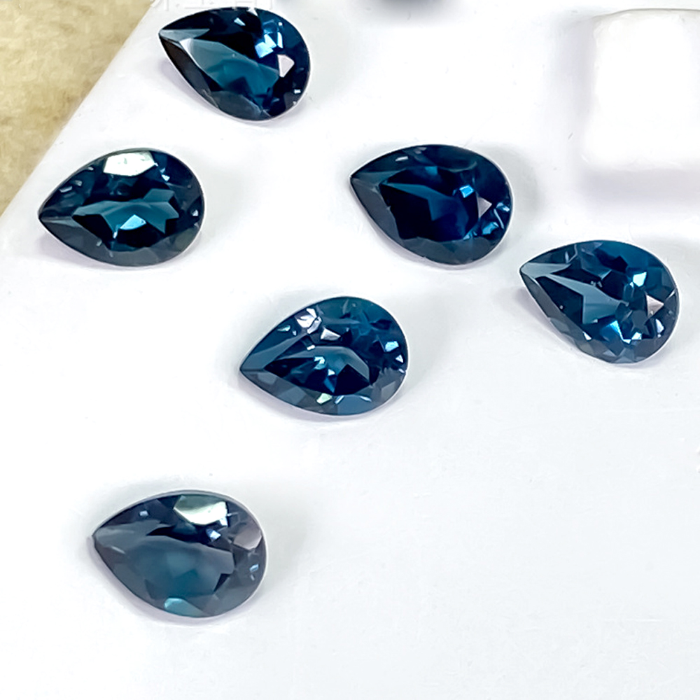 Jewelry Making London - 5pcs London Blue Topaz Pear 6x8mm-7x10mm