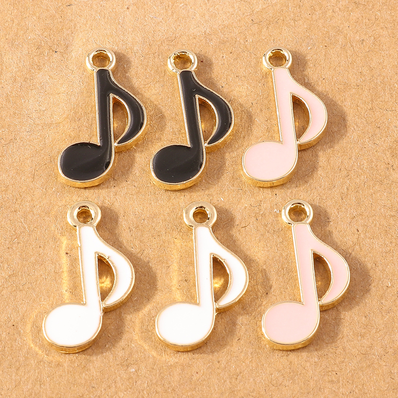 Jewelry Making Notes - 10pcs Lovely Enamel Music Note Charms