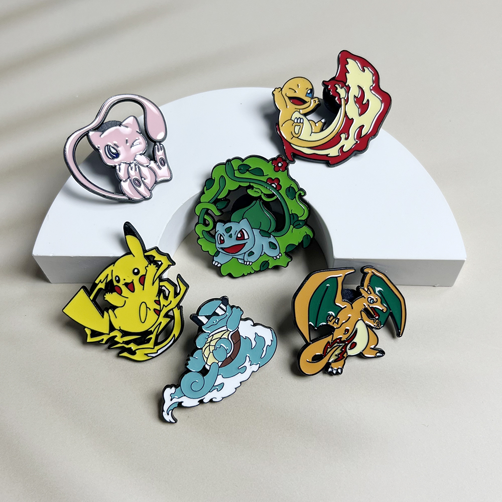 Jewelry Making Kits - 6pcs Anime Pins Set Pokemon Enamel