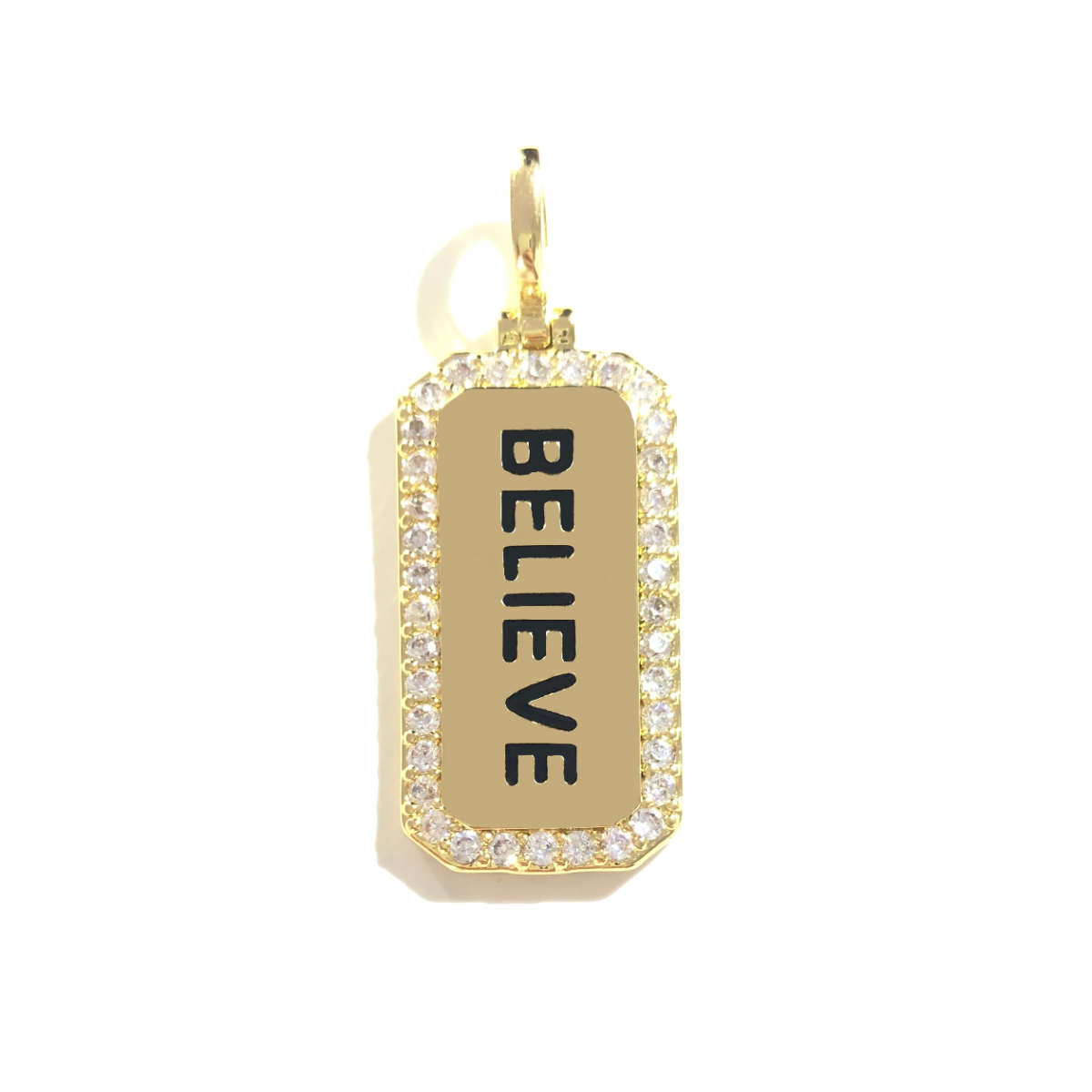 5pcs BELIEVE Word Tag Charm Re - Jewelry Making Quotes recension och pris