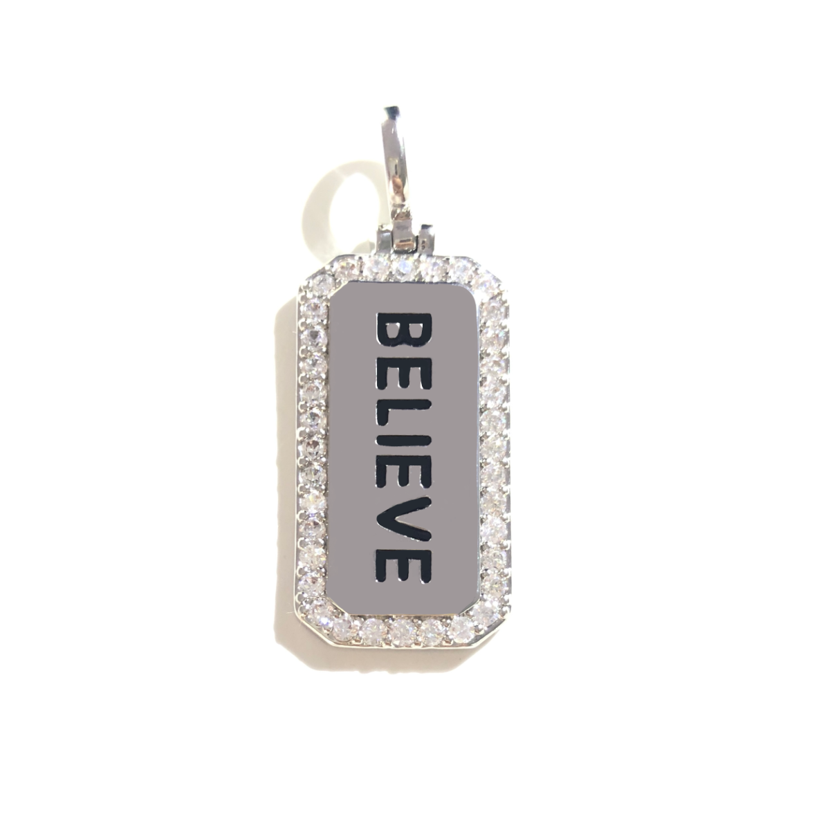 5pcs BELIEVE Word Tag Charm Re - Jewelry Making Quotes recension och pris