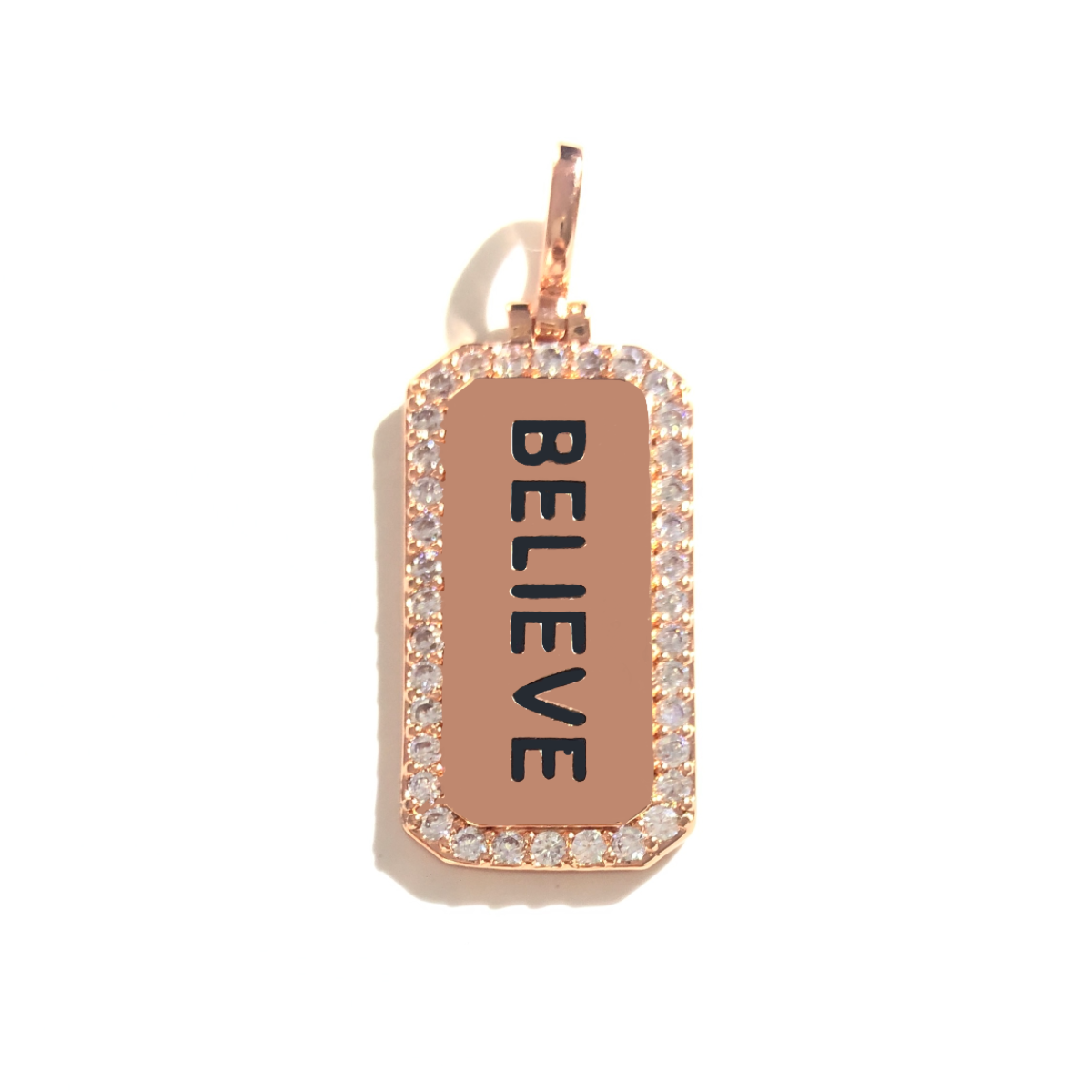 5pcs BELIEVE Word Tag Charm Re - Jewelry Making Quotes recension och pris