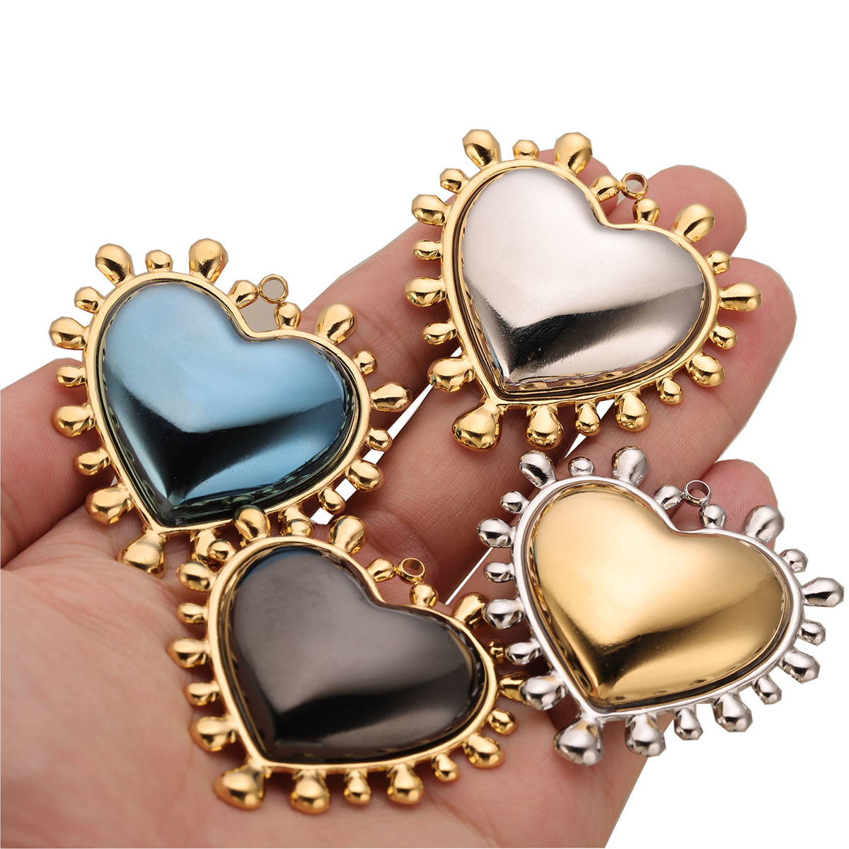 2Pcs Gold Plated Stainless Ste - Jewelry Making Materials Wholesale recension och pris