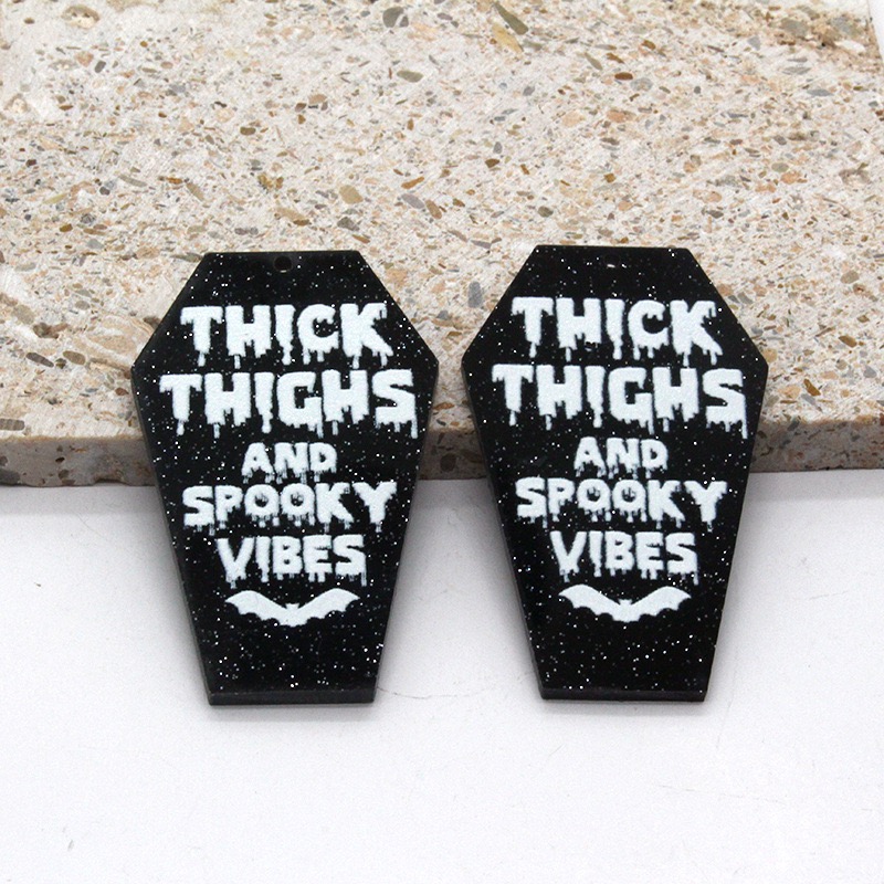 10pcs acrylic dark coffin quot - Jewelry Making Quotes recension och pris