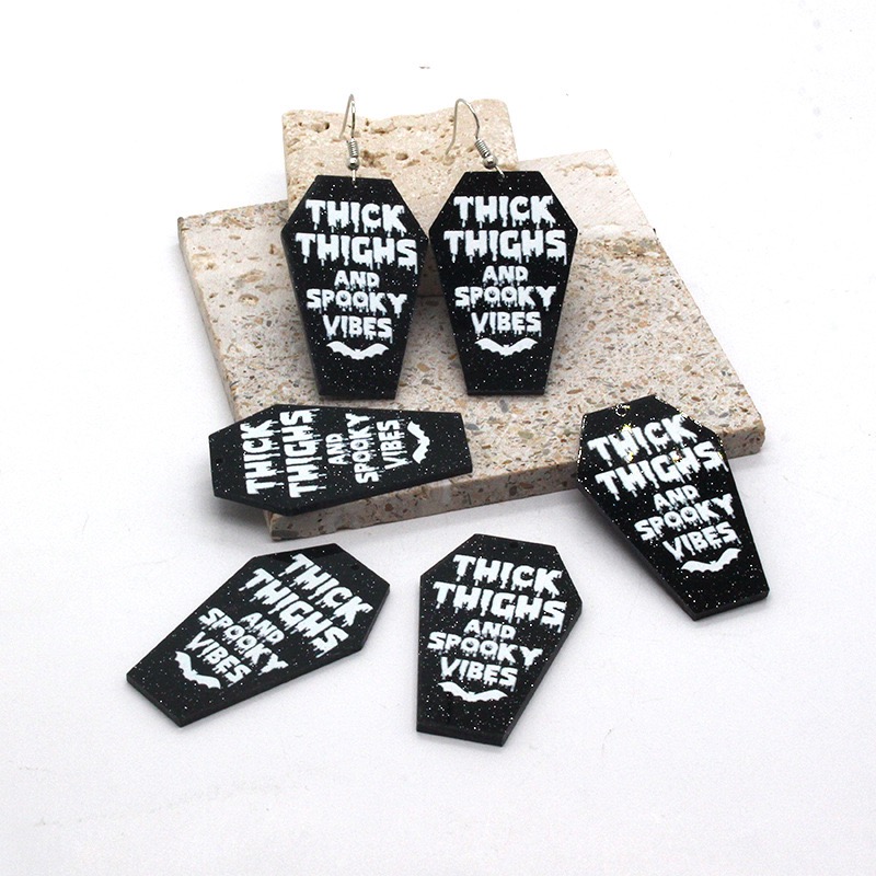 10pcs acrylic dark coffin quot - Jewelry Making Quotes recension och pris