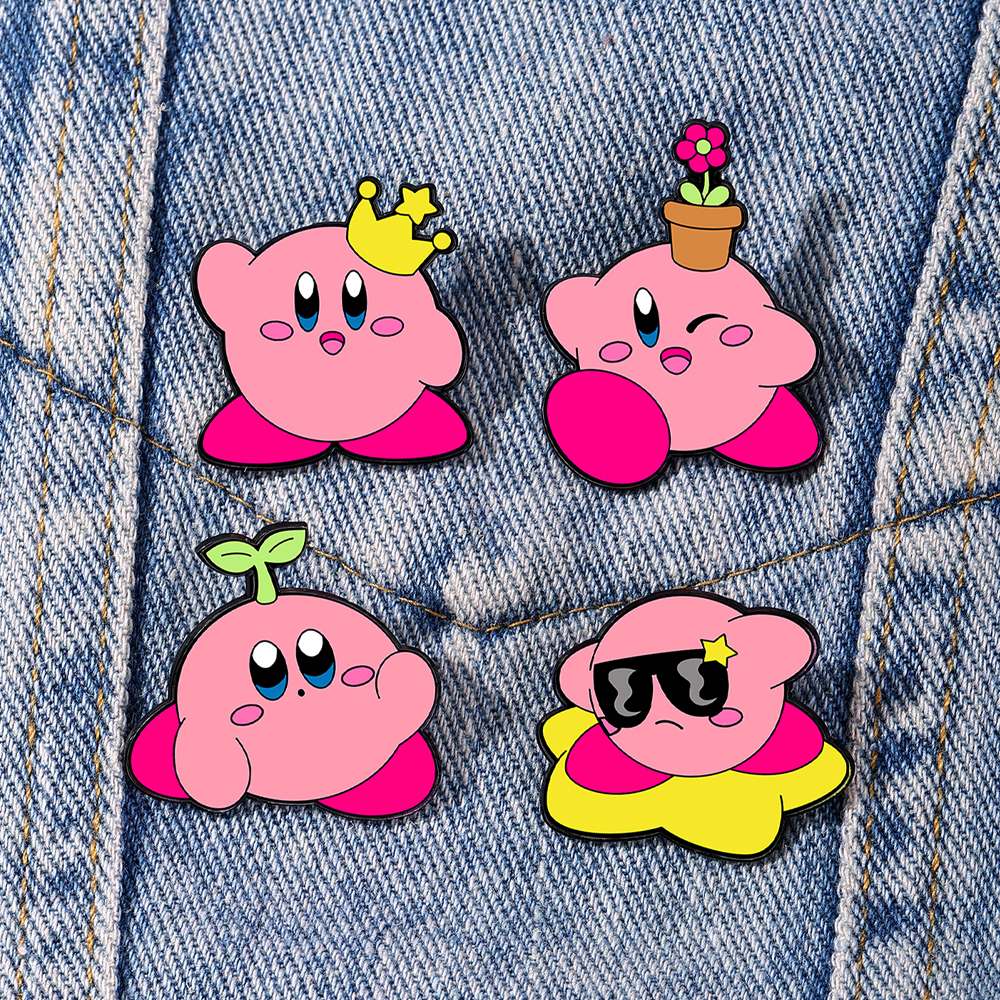 4pcs Kirby Enamel Lapel Pins S - Jewelry Making Kits recension och pris