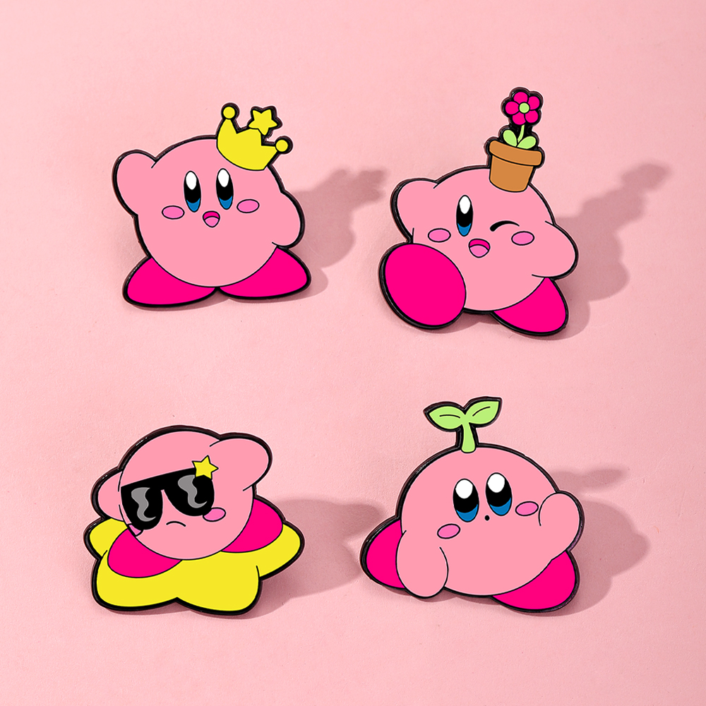 4pcs Kirby Enamel Lapel Pins S - Jewelry Making Kits recension och pris