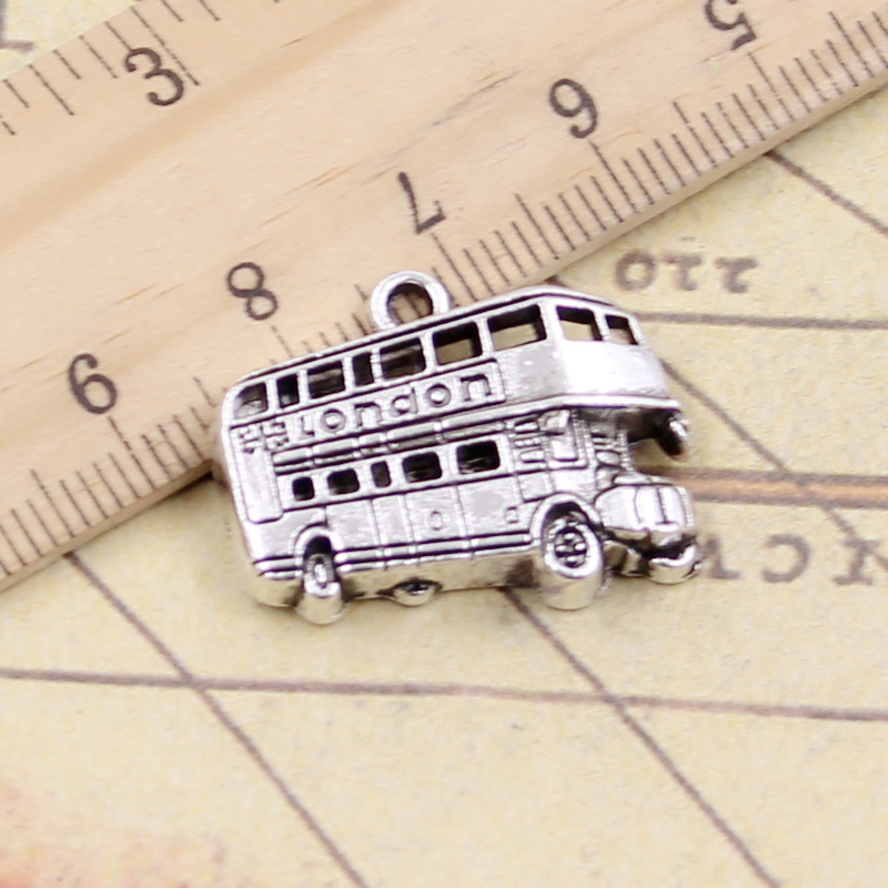 10pcs Charms London Bus Car 20 - Jewelry Making London recension och pris
