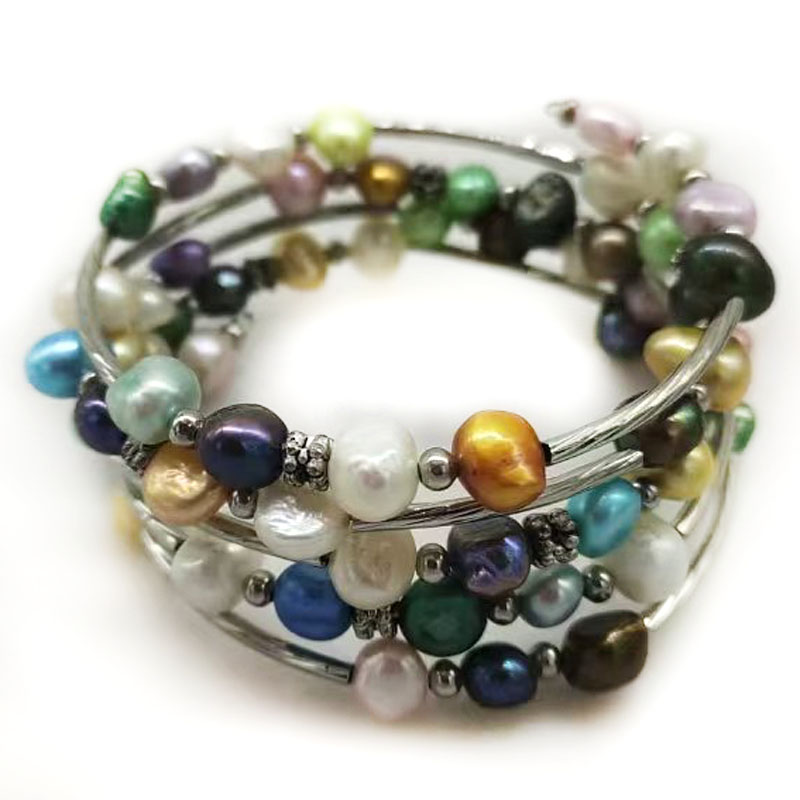 33 inches 7-8mm Purple Natural - Memory Wire Bracelet recension och pris