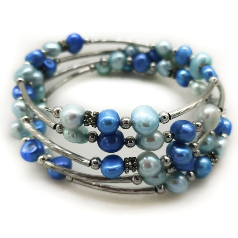 33 inches 7-8mm Purple Natural - Memory Wire Bracelet recension och pris