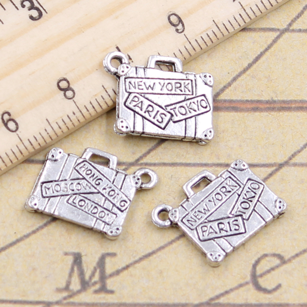 10pcs Charms Travel Bags New Y - Jewelry Making Tokyo recension och pris