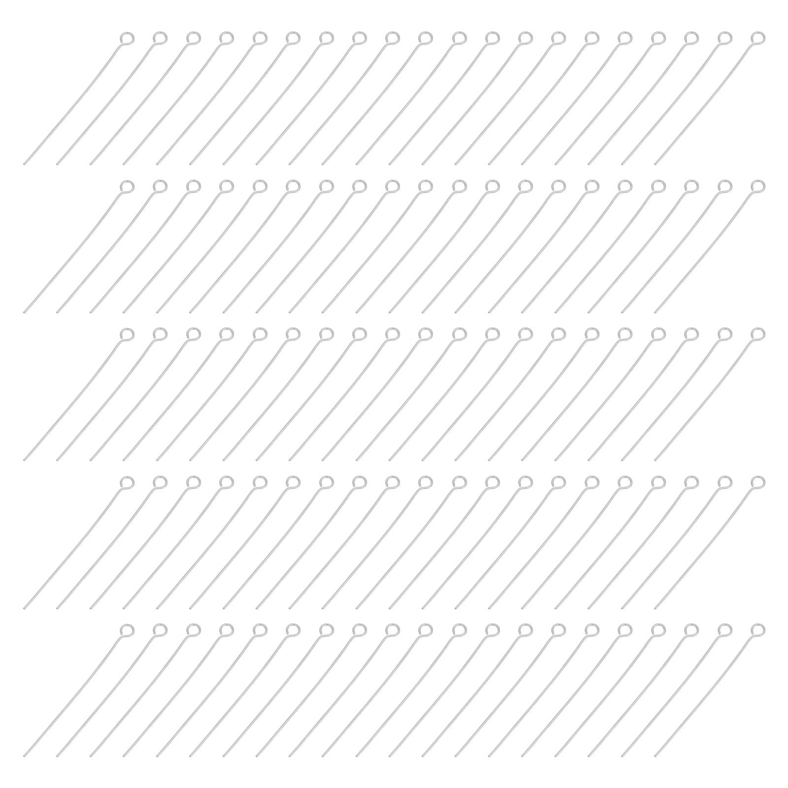300Pcs Stainless Steel Eye Pin - Jewelry Making Silver recension och pris
