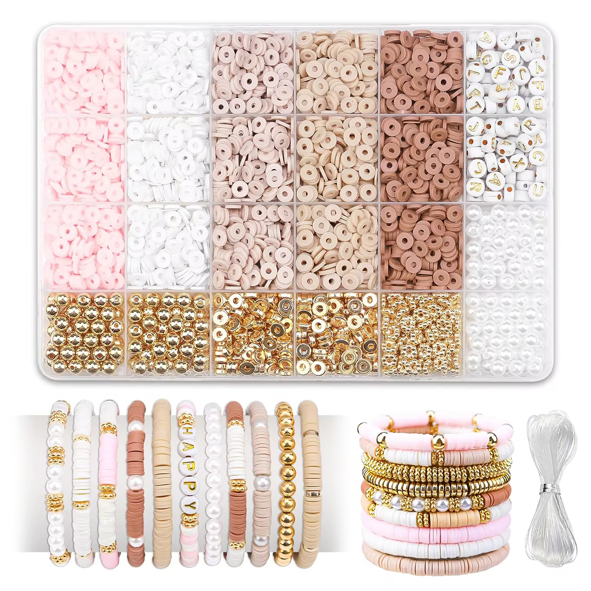 1970pcs light pink clay bead s - Jewelry Making Online recension och pris