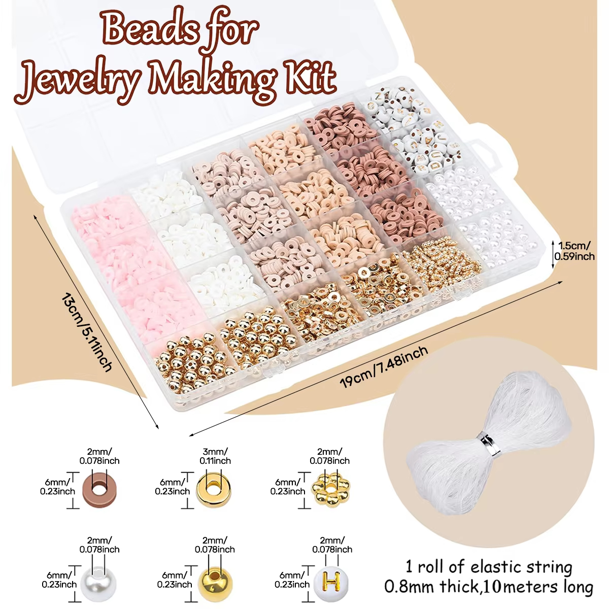 1970pcs light pink clay bead s - Jewelry Making Online recension och pris