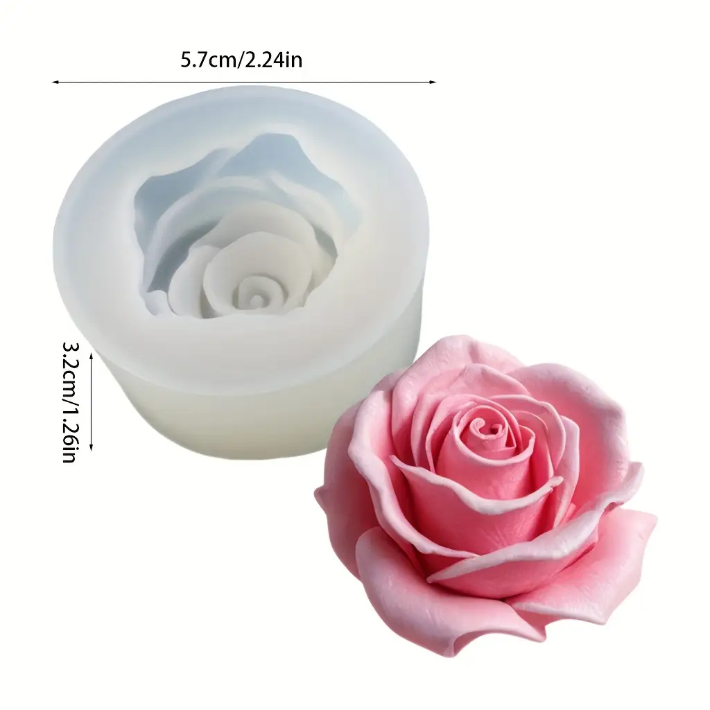 1 Rose Silicone Candle Mold -  - Jewelry Making Process recension och pris