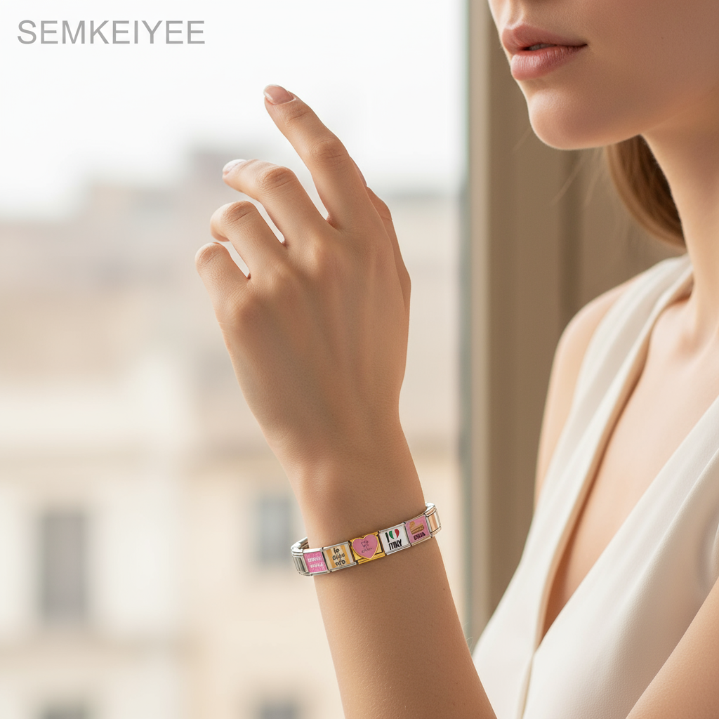 Stainless Steel Bracelet I Lov - Jewelry Making Rome recension och pris
