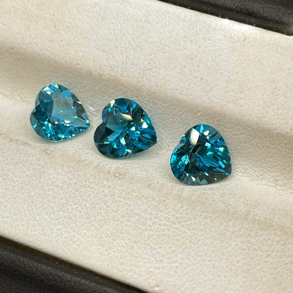 5pcs London Blue Topaz Heart S - Jewelry Making London recension och pris