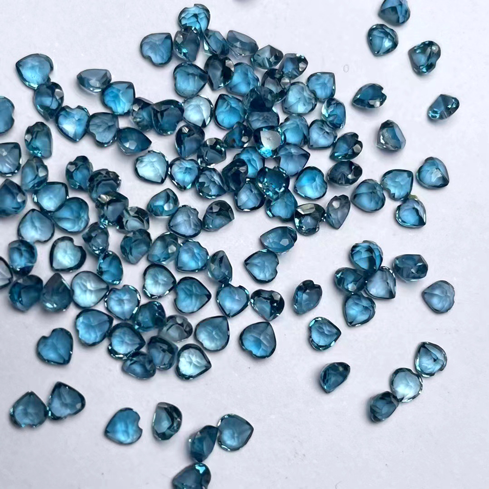 5pcs London Blue Topaz Heart S - Jewelry Making London recension och pris