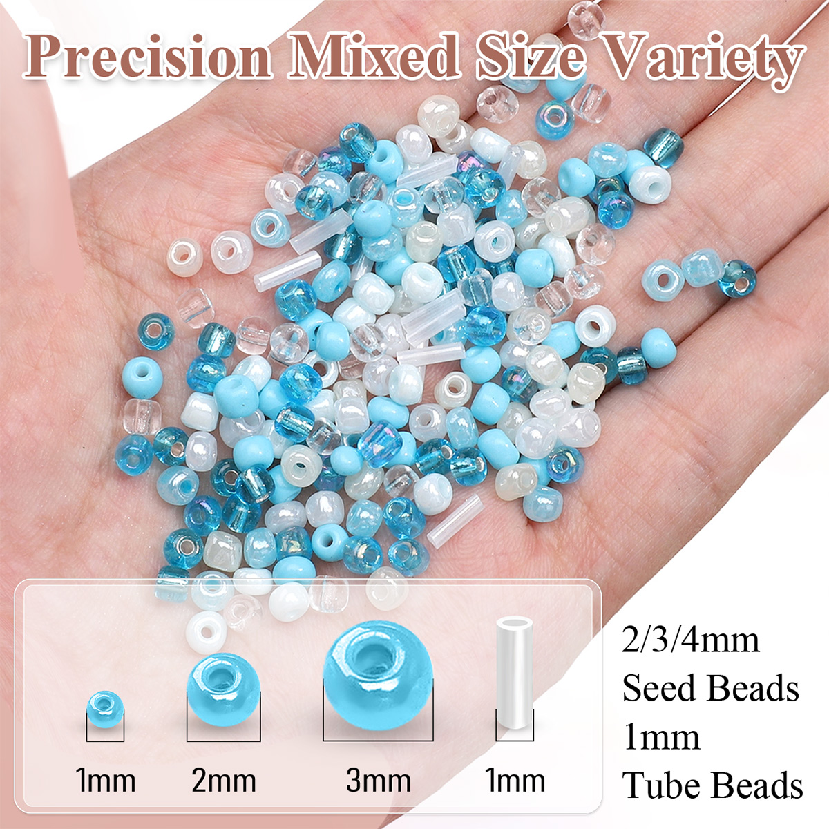 24 Grid Mixed Size Glass Seed  - Jewelry Making Online recension och pris