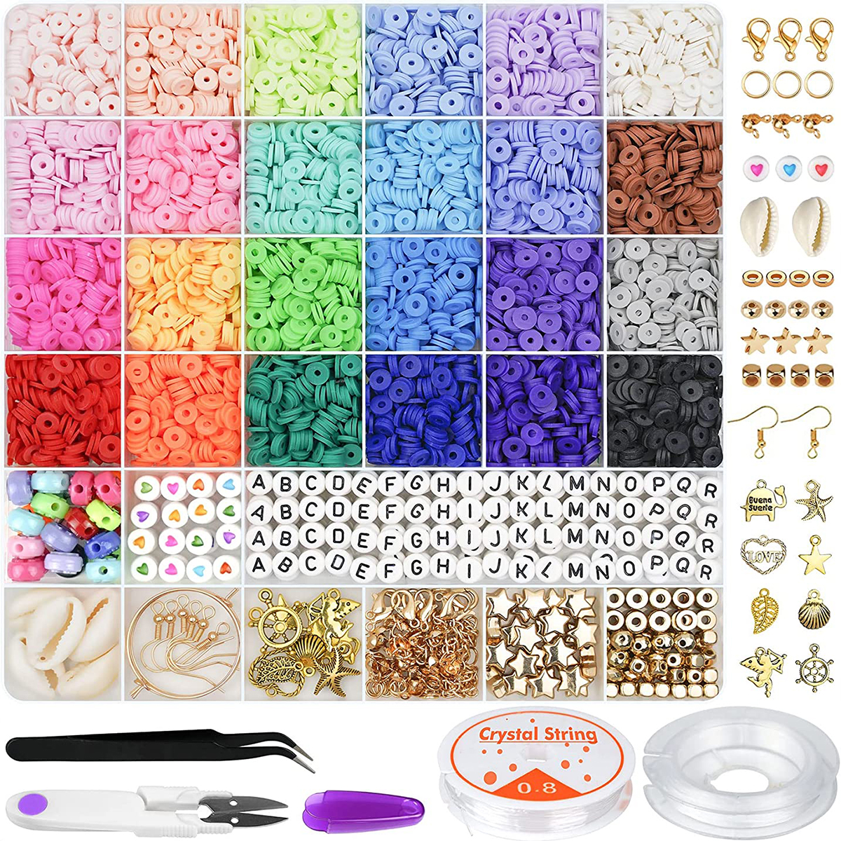 6000 Pcs 24 Colors Flat Round  - Jewelry Making Online recension och pris