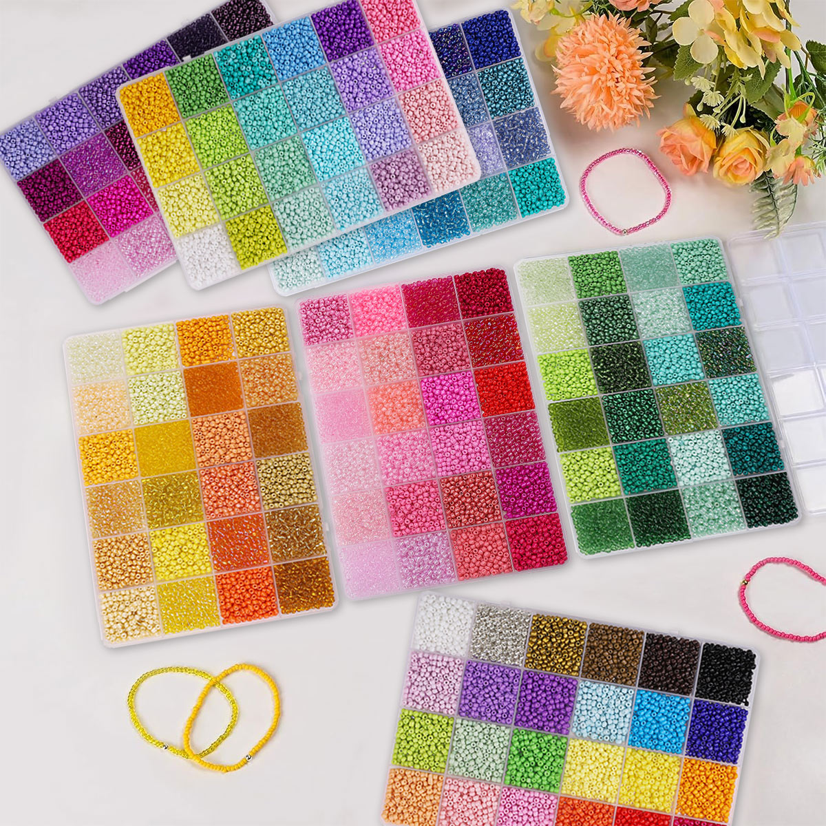 5200pcs 3mm Glass Seed Beads K - Jewelry Making Online recension och pris