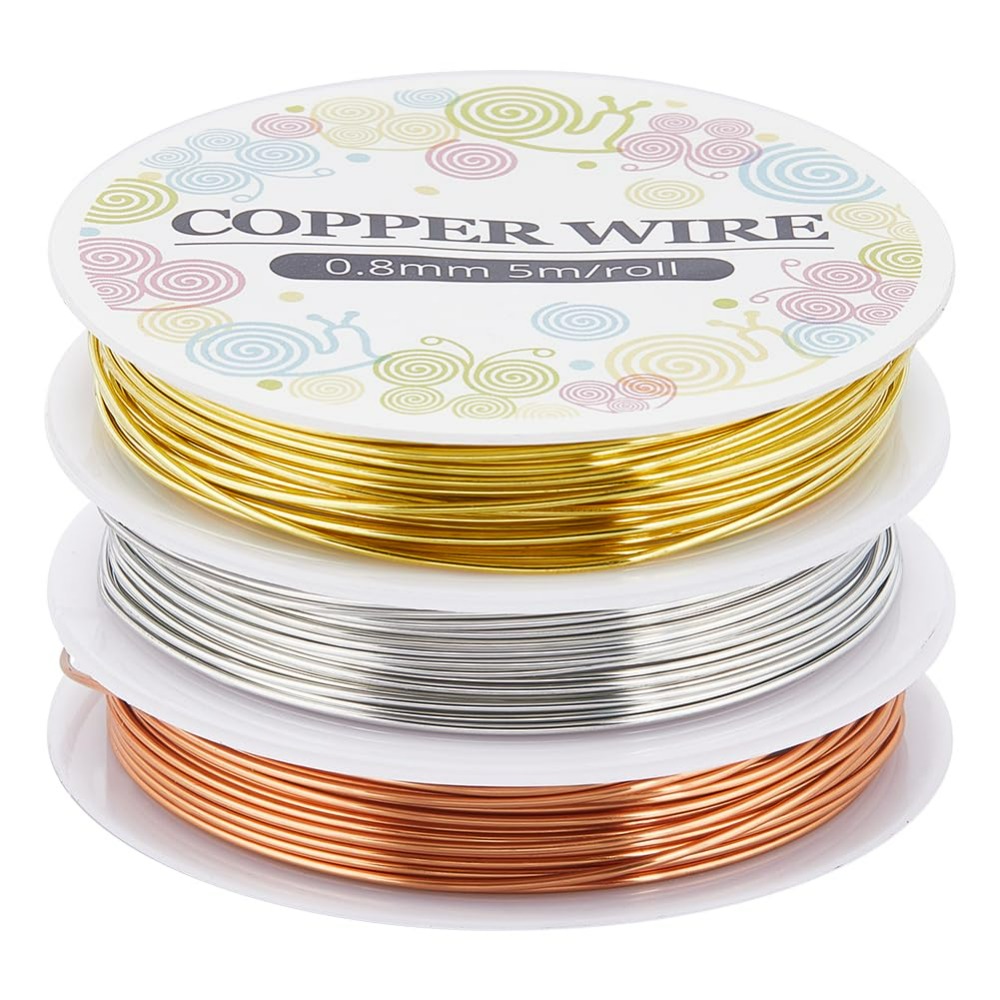 12.8M Copper Jewelry Wire 0.8m - Jewelry Making Online recension och pris