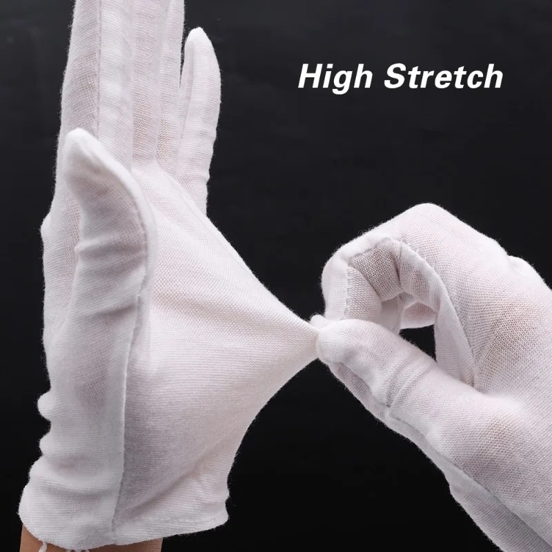 1-20pairs White Cotton Work Gl - Jewelry Making Gloves recension och pris