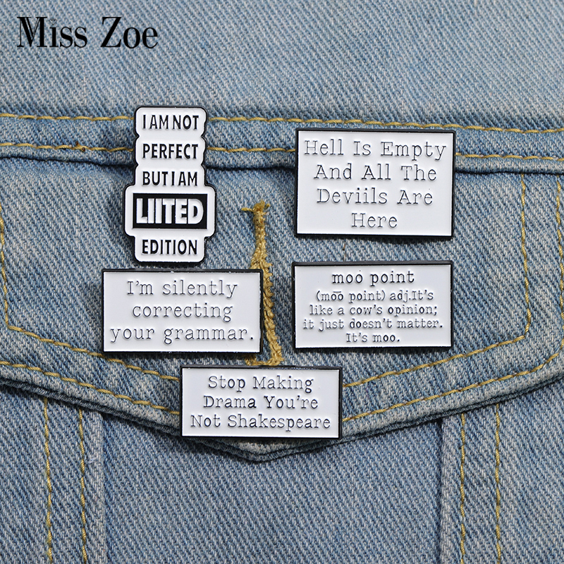 Sarcastic Quotes Enamel Pins C - Jewelry Making Quotes recension och pris