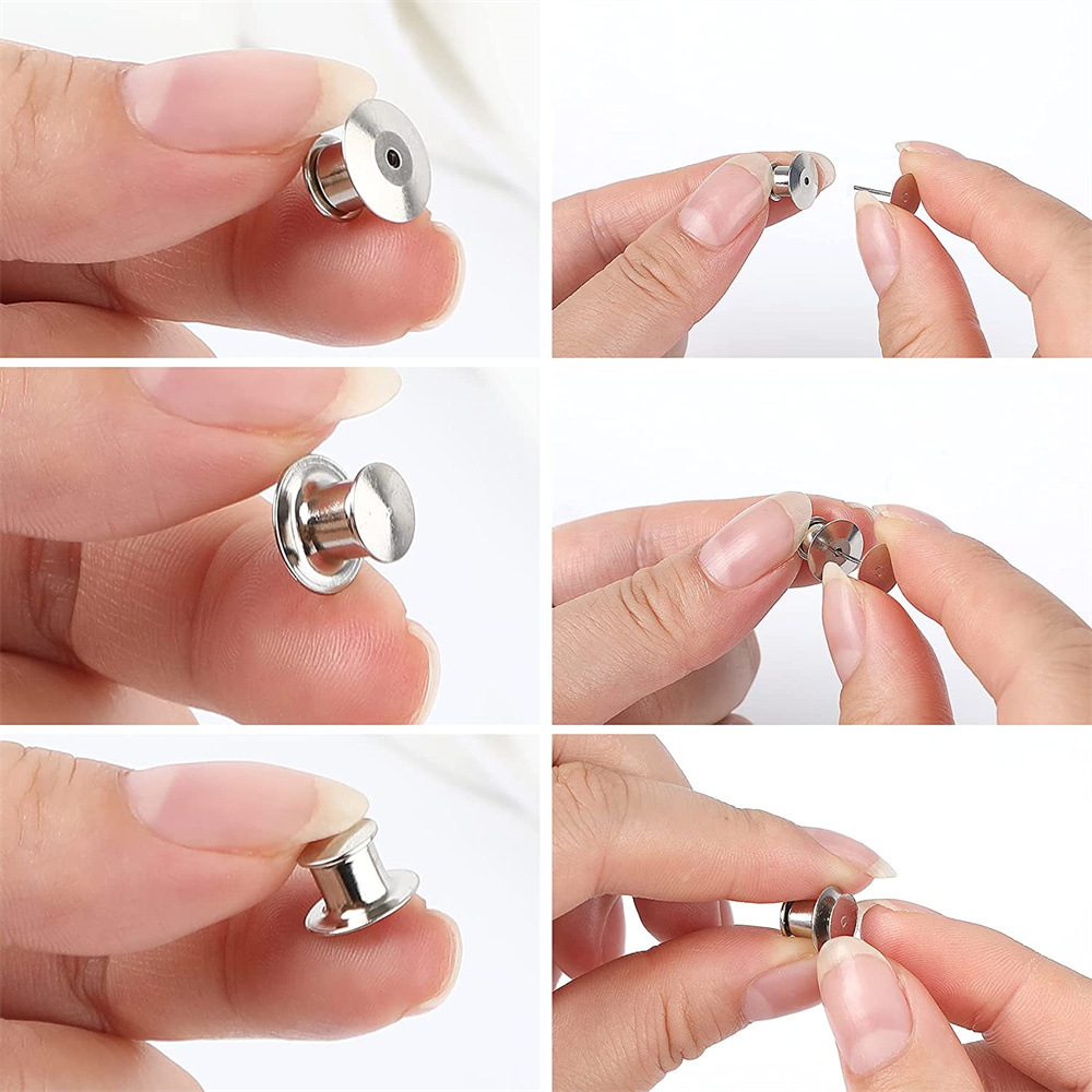 100Pcs Black Metal Locking Pin - Jewelry Making Materials Wholesale recension och pris