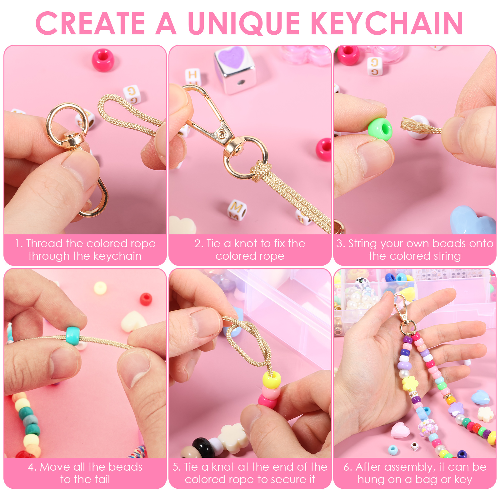 421PCS Beaded Keychain Making  - Jewelry Making Online recension och pris