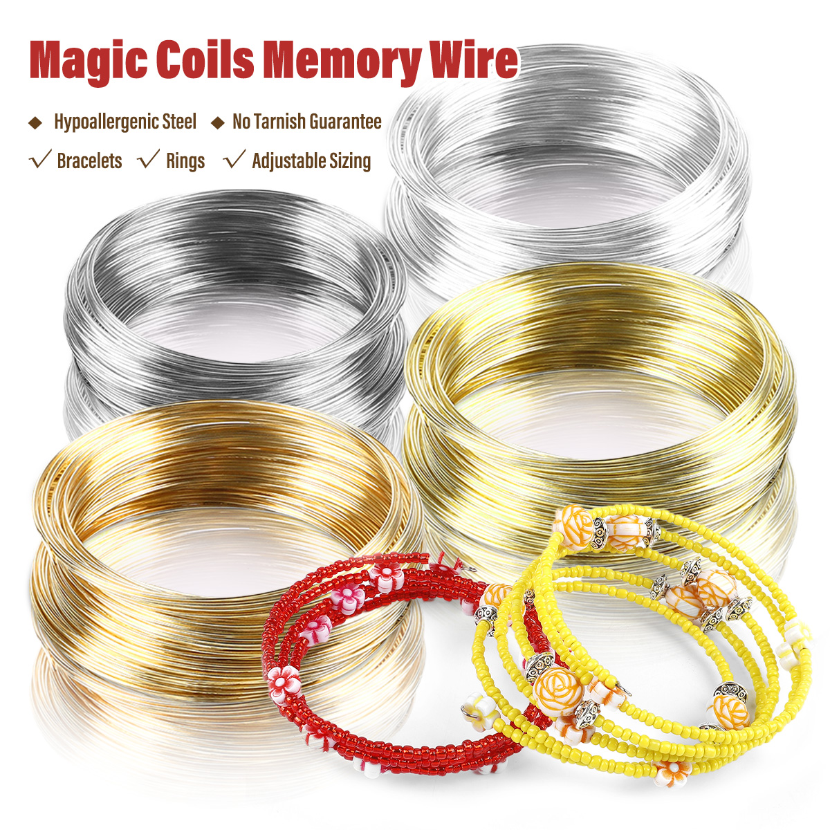 0.6mm Stainless Steel Memory W - Memory Wire Bracelet recension och pris