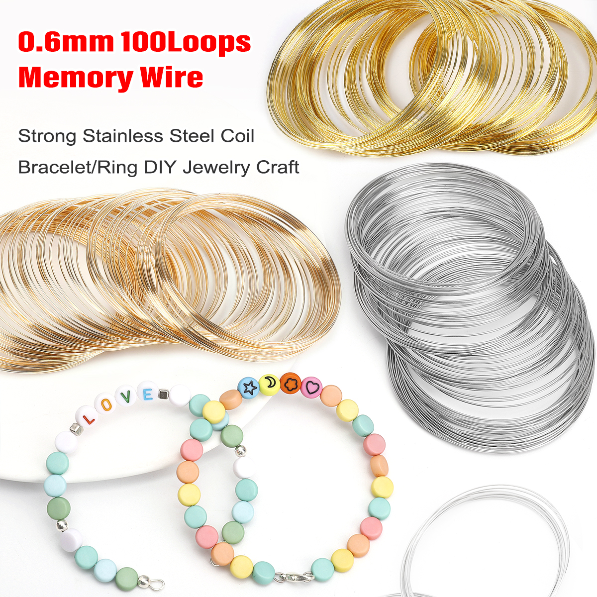 0.6mm Stainless Steel Memory W - Memory Wire Bracelet recension och pris