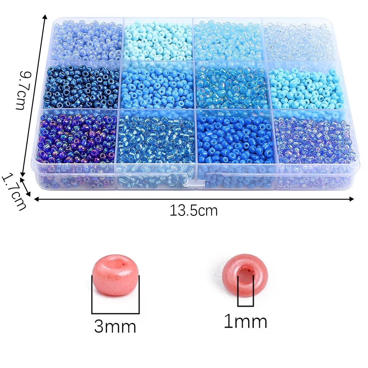 3600pcs 3mm Glass Seed Beads,  - Jewelry Making Online recension och pris