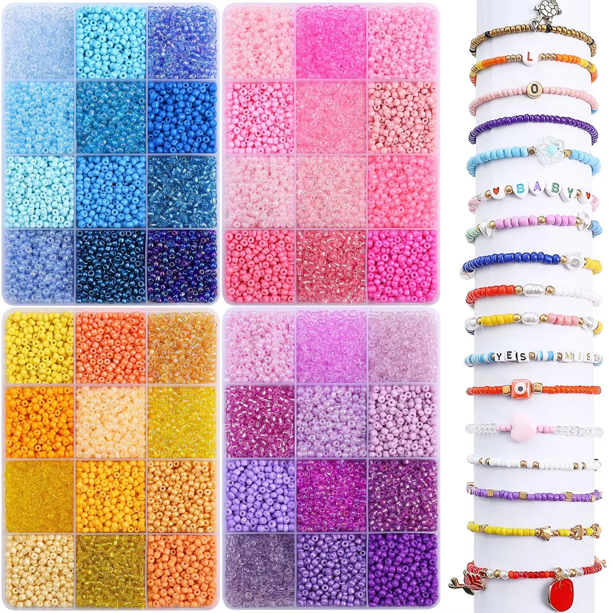3600pcs 3mm Glass Seed Beads,  - Jewelry Making Online recension och pris