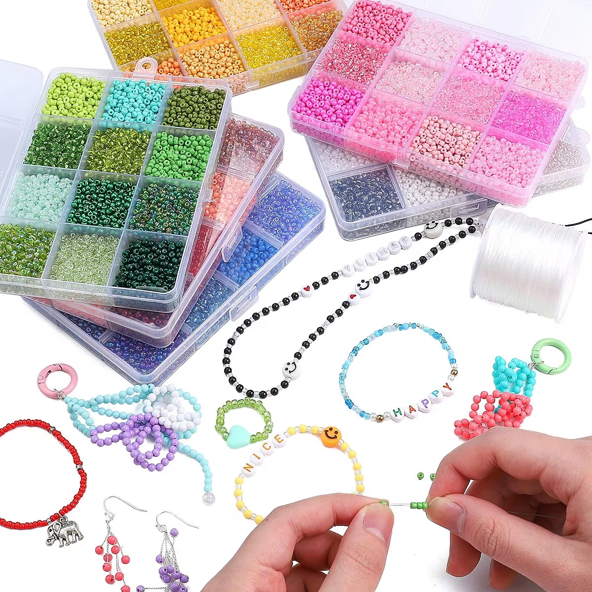 3600pcs 3mm Glass Seed Beads,  - Jewelry Making Online recension och pris
