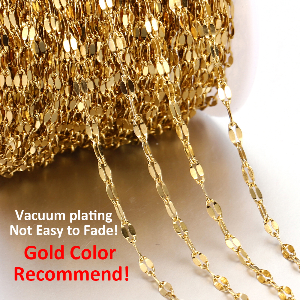 2Meters Gold-Plated Stainless  - Jewelry Making Materials Wholesale recension och pris