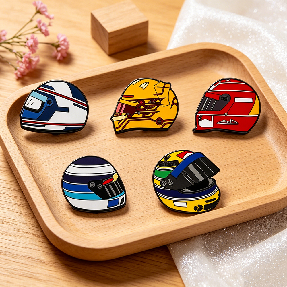 5pcs Racing Helmet Enamel Pin  - Jewelry Making Kits recension och pris