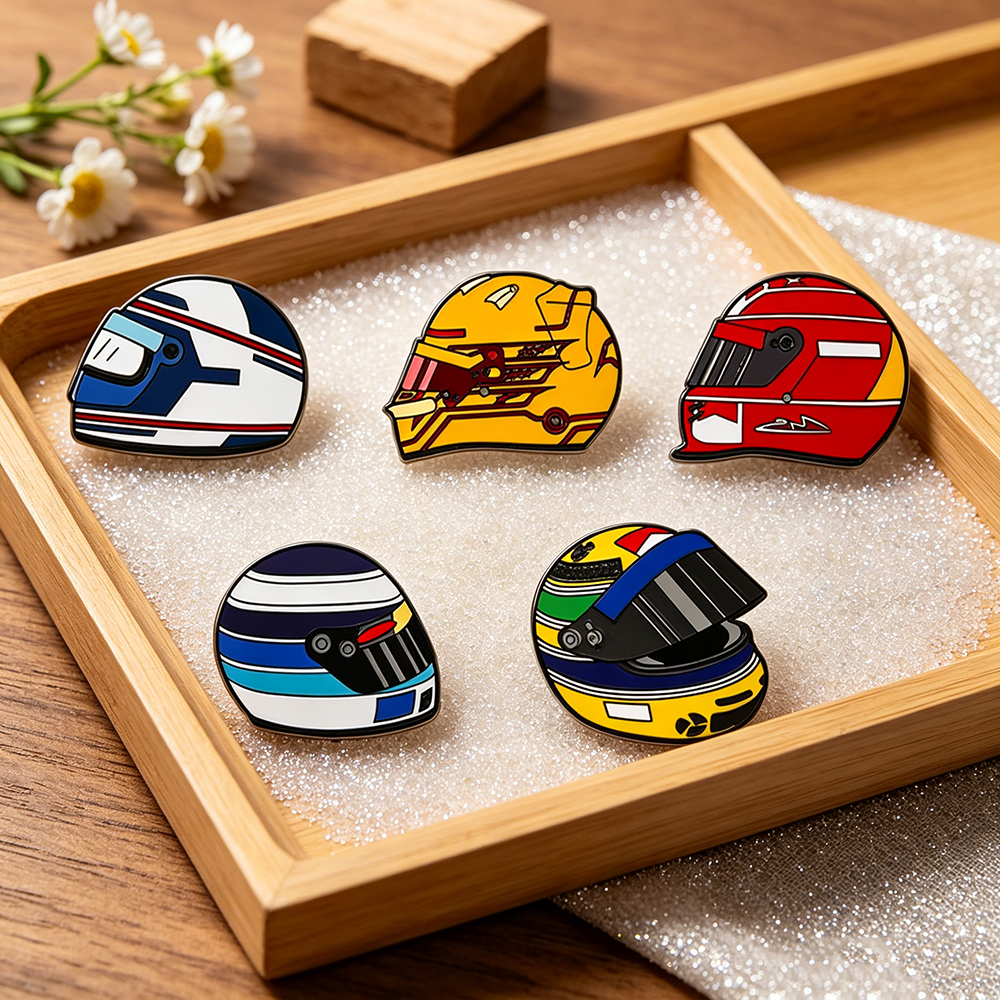 5pcs Racing Helmet Enamel Pin  - Jewelry Making Kits recension och pris