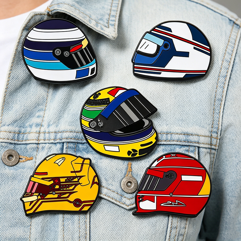 5pcs Racing Helmet Enamel Pin  - Jewelry Making Kits recension och pris