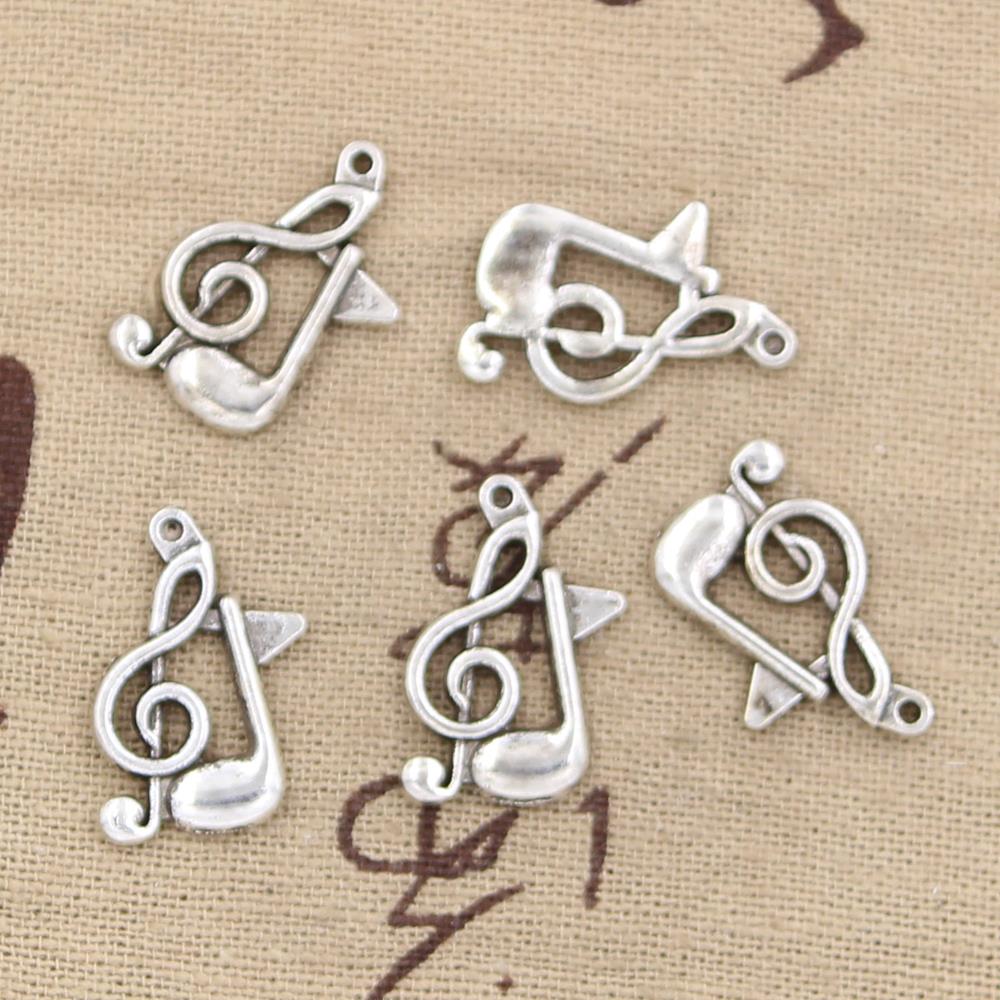 25pcs Charms Musical Note 21x1 - Jewelry Making Notes recension och pris