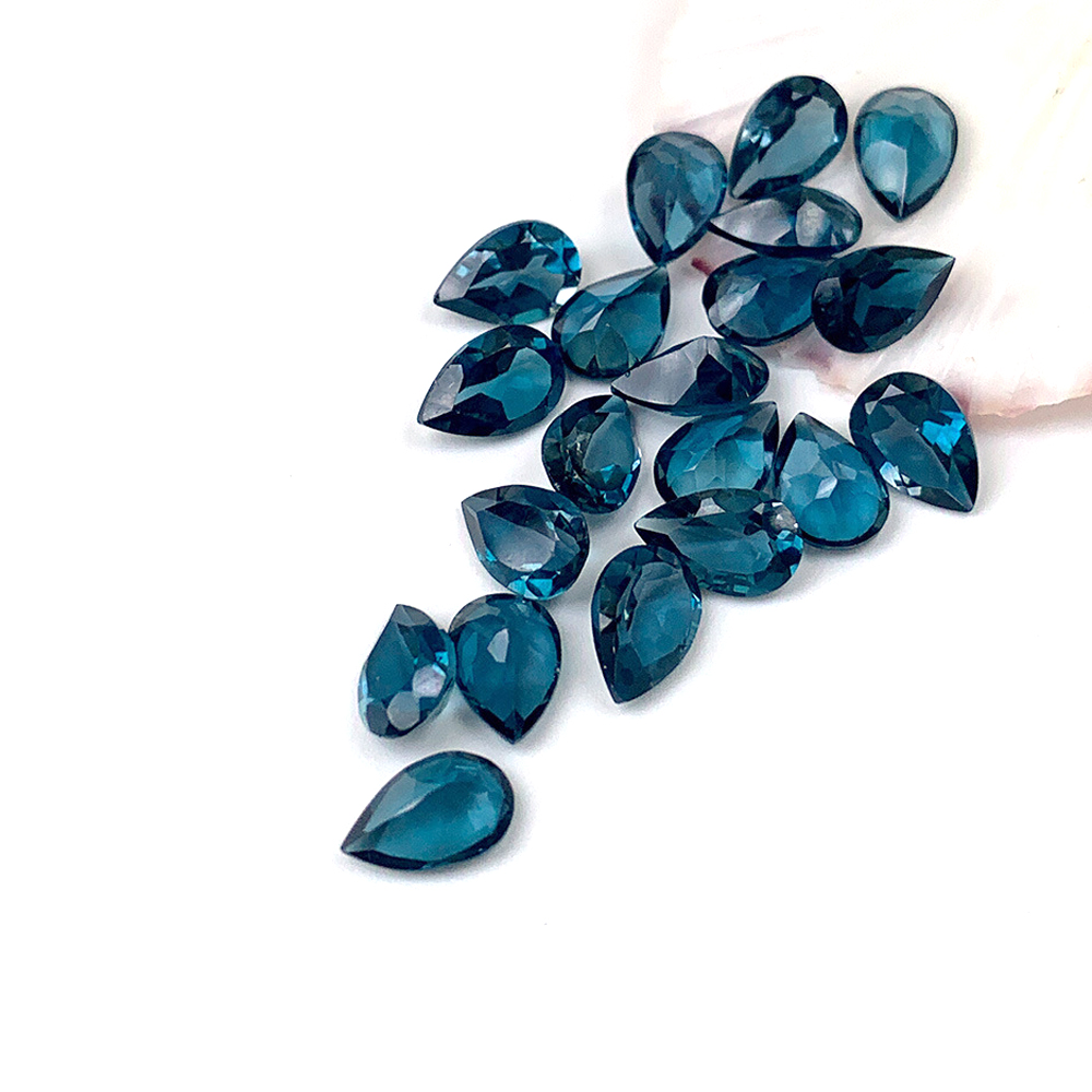 5pcs London Blue Topaz Pear 6x - Jewelry Making London recension och pris